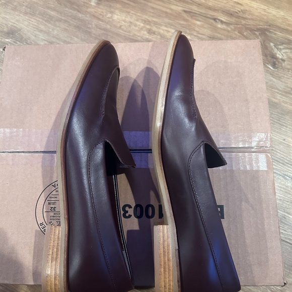 Everlane Women's Burgundy Modern Leather Loafers - Picture 3 of 4